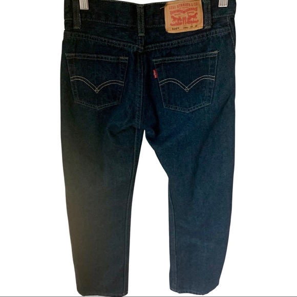 LEVI’S 514 Slim Straight Leg Boys Dark Wash Jeans Size 10 - Picture 7 of 14